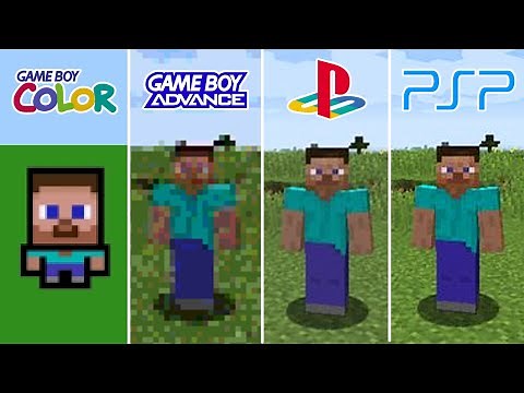 Minecraft (2011) GBC vs GBA vs PS1 vs PSP | Graphics Comparison