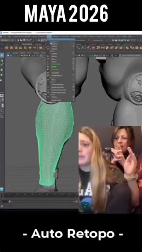 MAYA RECENT AUTO TOPOLOGY UPGRADE IS SO SATISFYING TO WATCH. this game character is automatically retopologized to a simple and fine faces. Credit@ asknk #3dmodeling #sculpture #animation #autodesk #3d #maya | Liamations Studio