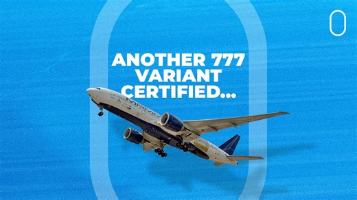 Another 777 variant certified (probably not the one you're thinking of)