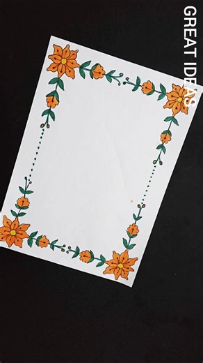 Chart Paper Border Design Idea #chartpaperborderdesign #viralshort