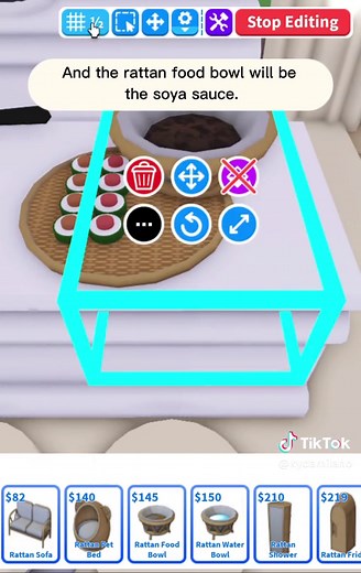 Making Sushi in Adopt Me! Creative Food Build Ideas