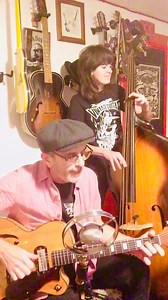 Heart attack & Vine. Vince & Sophie #harmonyguitars #quilteramps #doublebass #elpescadoro #nocturnebrain #eartrumpetlabs #acus #apogee #doublebassgirl | Vince Lee - Blues Guitarist