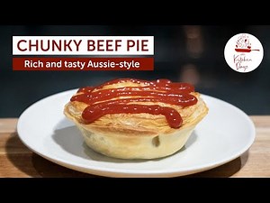 Rich and tasty Aussie-style Chunky Beef Pie | Forget all recipes! This is the most delicious pie!
