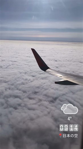 日本の空を旅する｜機窓から見下ろす一面の雲海と輝く太陽｜Beautiful Sea of Clouds from Airplane