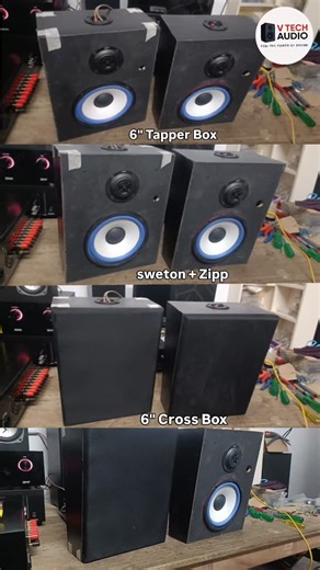 Vtech Audios | 6" inch Tapper Box (Mica Cross Box) sweton Woofer + Zipp Tweeter Combo Each 1500Rs (1 pcs) Shop Address : 📌 VTECH AUDIOS Near... | Instagram