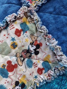 MICKEY MOUSE RAG Quilt, Flannel Toddler Blanket - Etsy