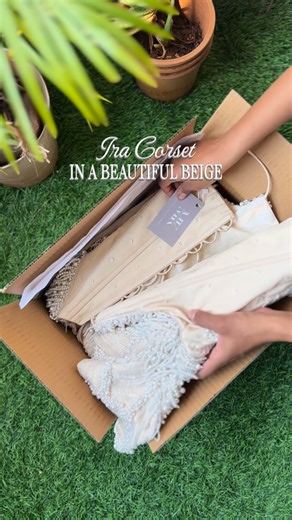 Maira Kataria | Delivering happiness one outfit at a time 🌸☺️ [pearl corset, drape set, corset set, hand embroidered] #pearlembroidery #handembroiderywork... | Instagram