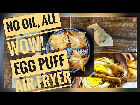 Crispy Air Fryer Egg Puffs at Home | Easy Bakery-Style Snack Recipe | Homemade Puff Pastry Delight
