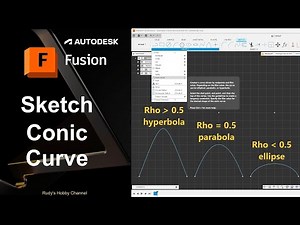Autodesk Fusion 360 08 Sketch a Conic Curve (hyperbola, parabola, ellipse)