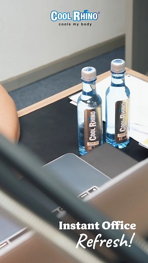43K views · 77 reactions | Cool down, sip by sip. Perfect for office hours, mid-day stress, or when your brain needs a little reset. Grab #CoolRhino #CoolingWater, refresh your mind, stay focused, and keep moving forward with chill energy that carries you through the day! ❄️ #OfficeHours #StayCoolStayFocused #CoolingKit #HydrateAndRefresh #BeatTheHeat #StayChill #DailyCoolingVibes #RefreshYourDay | Cool Rhino | Facebook