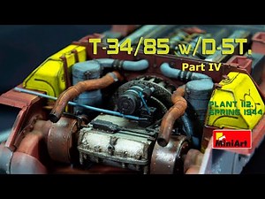 How the Transmission Looks in the T-34/85 Tank. Model from Minart with Interior Part 4