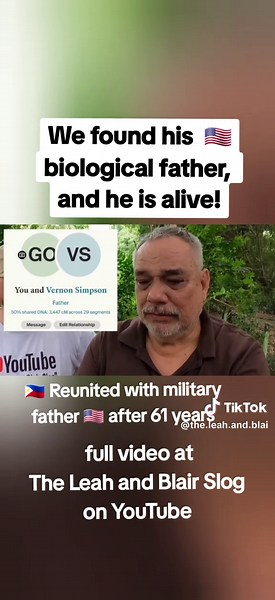 We found and reunited Glen with his long lost biological American father after 61 years #theleahandblairslog #lostandfound #reunited #truestory #emotional