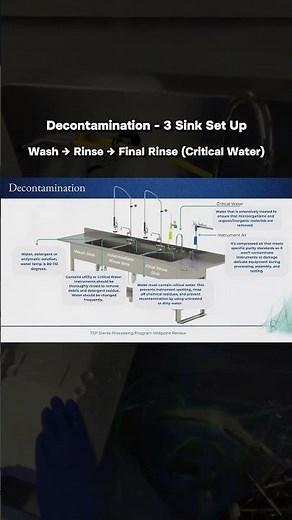 Want to become a sterile processing technician? This is the 3-sink setup you’ll need to understand: