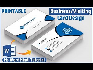 Business/Visiting Card Design in Microsoft Word || Ready to Print || Ms Word Design || Word Tutorial