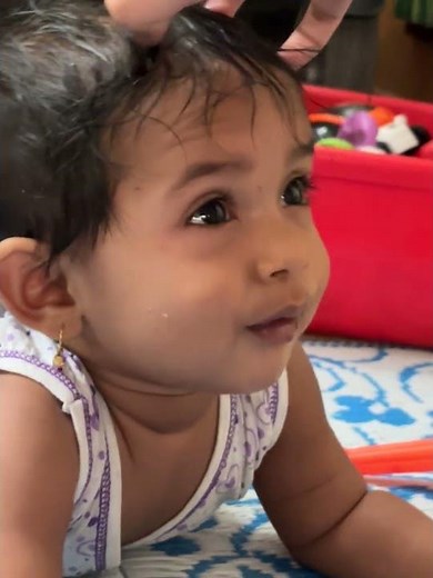 Baby Can’t Handle the Head Tickles 😂 | Cutest Reaction Ever!