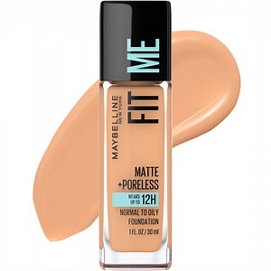 Maybelline New York Fit Me Matte Poreless Foundation, 320 Natural Tan, 1.0 fl oz