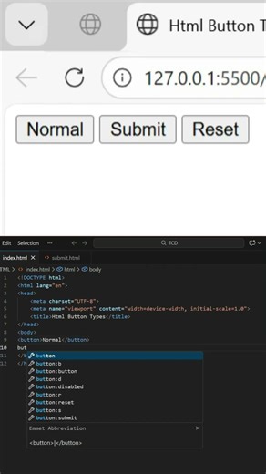 HTML Button Types Explained | Button, Submit & Reset |The Creative Developer #tcd