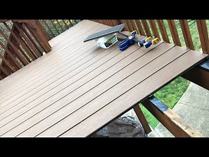 Changing wood deck to Trex composite decking. Installation tips and tricks for composite decking.
