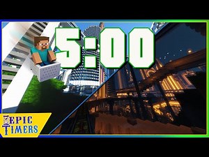 5 Minute Minecraft Minecart Countdown Timer Futuristic city