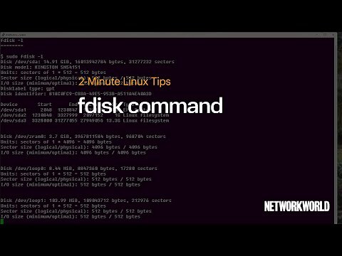 How to use the fdisk command