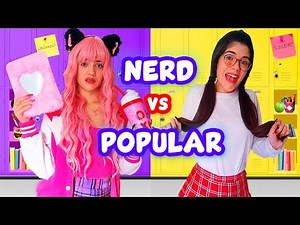 Popular Girl🤩👄 vs Nerd Girl🤓📕 at SCHOOL | Ani Cat😻