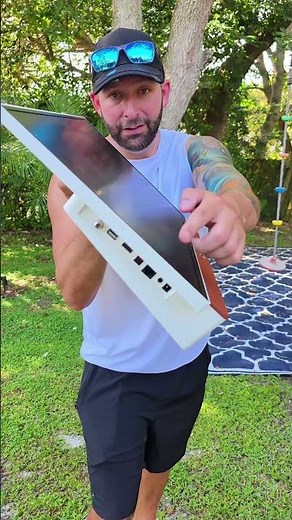 Skyworth 24" anti-glare HD google TV 🤯 #portabletv #campingtv #skyworthtv #antiglaretv