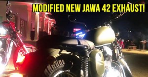 India’s FIRST Jawa 42 with modified exhaust: What it sounds like [Video]