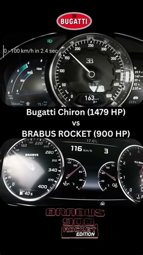 Bugatti Chiron vs BRABUS ROCKET S #drag #race #streetracing #germancars #autobahn #supercars #racing