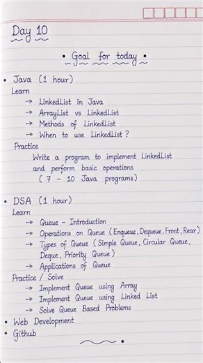 Day 10/100 🚀 | Java LinkedList + DSA Queue | Coding Journey