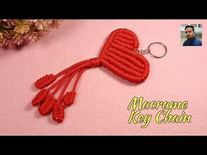 Macrame Keychain Tutorial for BEGINNERS! | DIY Macrame keychain Handmade #7