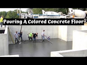 How To Pour A Colored Concrete Floor | Add Color To Your Concrete Mix