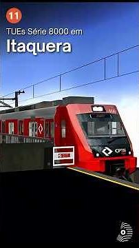 OpenBVE: TUEs SÉRIE 8000 em CORINTHIANS-ITAQUERA! Linha 11 Coral #ohama #train #openbve