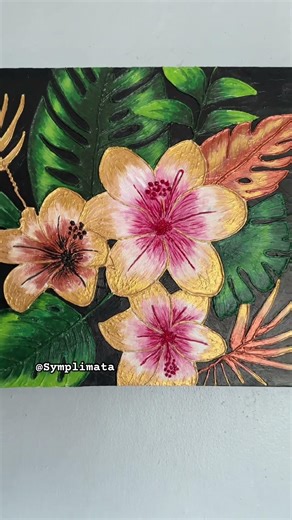 Behold a masterpiece! #texturepainting #modelingpaste #floralpainting ##acrylicpainting #viral