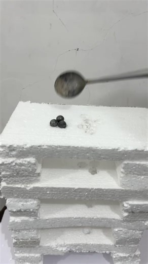 1000°C Iron Ball vs Foam Tower 🔥 Hot steel ball #asmr #experiment