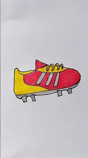 Football Shoes Easy Drawing For Kids #football #kidstvforfun #drawing #fifa #fifaworldcup #trending