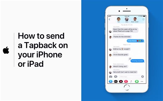 苹果支持 教程 如何在你的 iPhone 或 iPad 上发送 Tapback - Apple Support