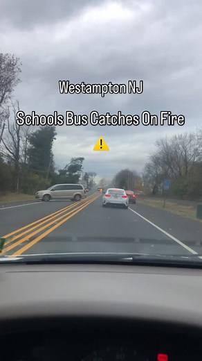 Schools Bus Catches On Fire in Westampton Nj #school #fire #firedrill #safteyhazard #emergency | Jashon Laster | Facebook