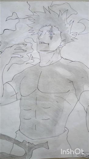 draw Gojo 🔥 ☠️ #shorts #viralvideo #trending #shortsfeed