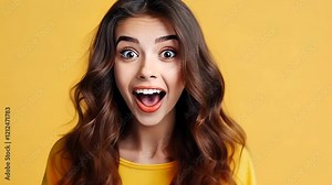 Teenager smiling stand isolated on pastel color background studio.