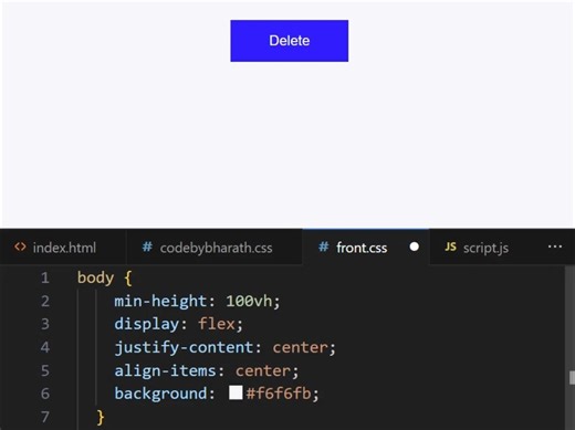 CSS 删除按钮动画