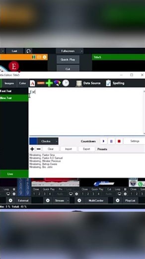 how to arrange All speakers name on vmix to display lowerhird easily.