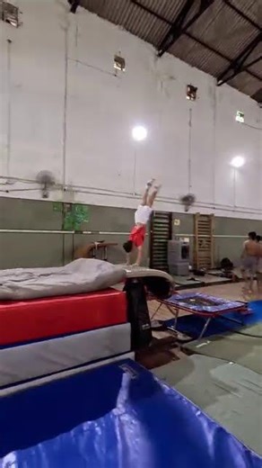 Handspring basic drills on table #gymnastics #saveanimalslives🐇🐈🐢 #india #b #acrobatics #bts #sports