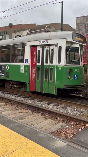 Boston Green Line at Coolidge Corner #train #lightrail