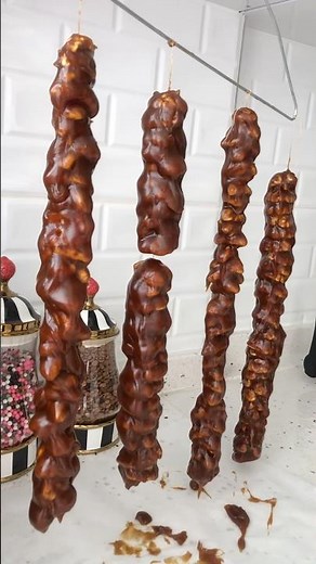 Evde Cevizli Sucuk Yapımı 🍇🌰 | Making Walnut Sucuk at Home!