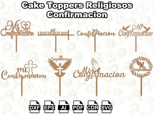 Confirmation Cake Topper Svg Bundle, Party Decoration, Religious Cake Topper, Souvenir of My Confirmation, Cake Topper Confirmation Svg - Etsy Canada