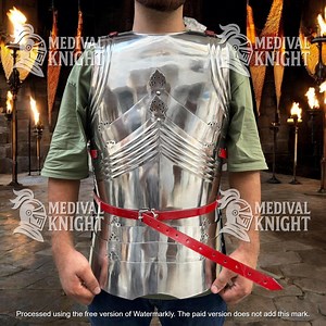 Medieval Knight Gothic Cuirass Chest Plate Armor Handmade Steel Cuirass With Red Straps,medieval LARP Cosplay Reenactment Armor Jacket - Etsy