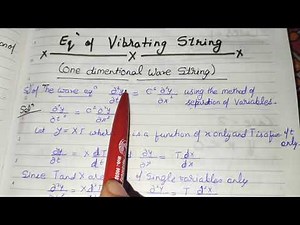 Equation of Vibrating String (B.Tech. 2nd Year)