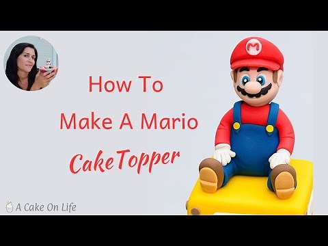 Super Mario Cake Topper Tutorial/ How To Make A Super Mario Cake Topper
