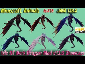 Isle Of Berk Dragon Mod v1.1.0 Skrill Dragons Showcase Minecraft JAVA 1.18.2 Animals Ep216