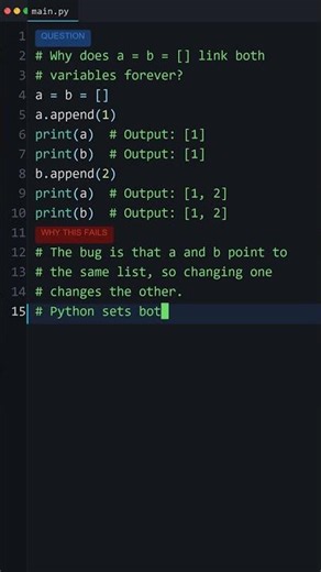 Wait, Python Does This?: Why does a = b = [] link both variables forever?